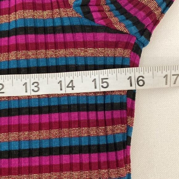 Tina Turk Ribbed Multi colored Colored Top Long Sleeve - Picture 10 of 11